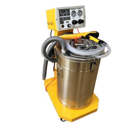 Macchina per rivestimento elettrostatico in polvere per l'applicazione di rivestimento su substrato di acciaio