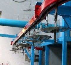 1.2mm Linea di rivestimento in polvere automatizzata in acciaio Sistemi di rivestimento in polvere industriale ad alta velocità