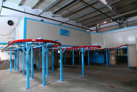1.2mm Linea di rivestimento in polvere automatizzata in acciaio Sistemi di rivestimento in polvere industriale ad alta velocità