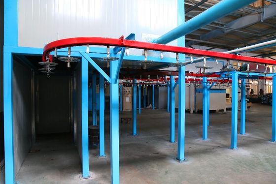 1.2mm Linea di rivestimento in polvere automatizzata in acciaio Sistemi di rivestimento in polvere industriale ad alta velocità