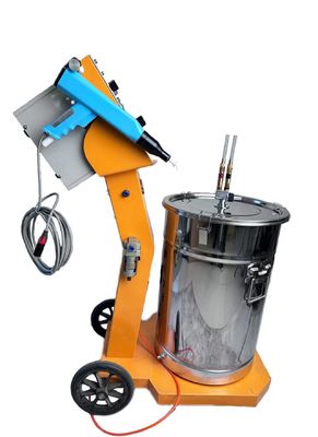 Parti lavorative con rivestimento in polvere e attrezzature di rivestimento in polvere