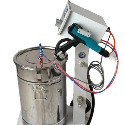 Macchine per il rivestimento in polvere di superfici metalliche con pistole di spruzzatura elettrostatiche manuali